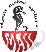 Mölndals allmänna simsällskaps logotyp.