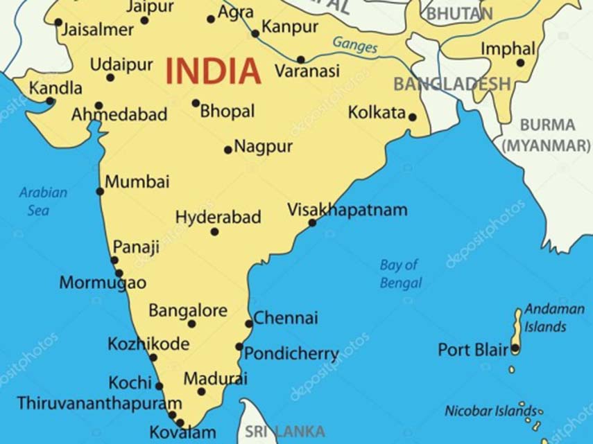 Karta södra Indien