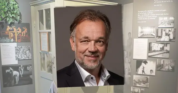 Porträtt på Hans Hägglund. En medelålders man i kavaj.